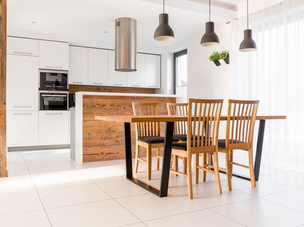 Beautiful White & Brown Kitchen Interior - Mainline